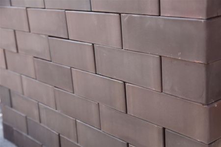 Облицовочный кирпич Вышневолоцкая керамика полуторный утолщенный 1,4 НФ Баварская кладка Графит гладкий