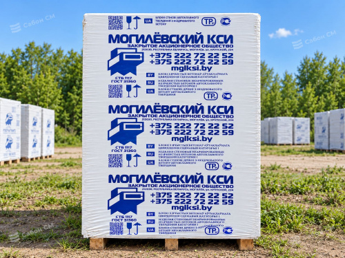 Газобетонные блоки Могилевский КСИ D700 600х200х250 стеновые